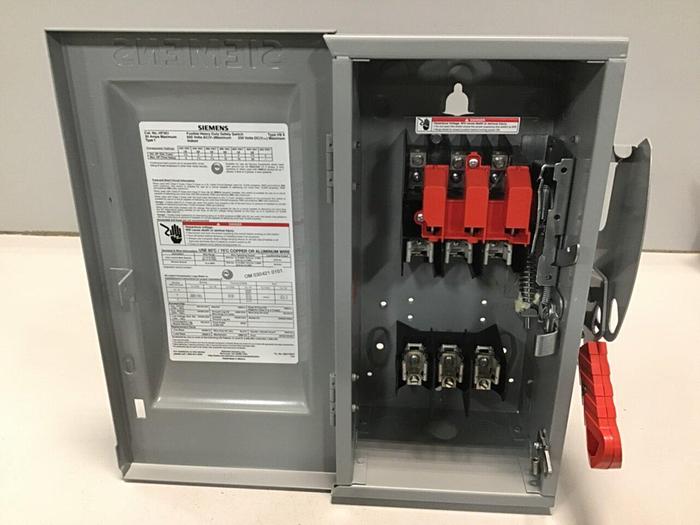 Used SIEMENS 30 Amp Disconnect Switch HF361 #114817