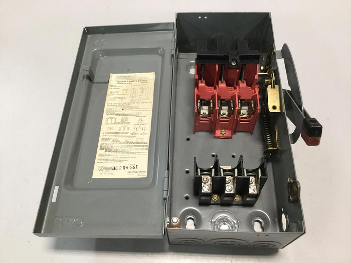 Used SQUARE D 30 Amp Safety Disconnect Switch H361 E1 Used