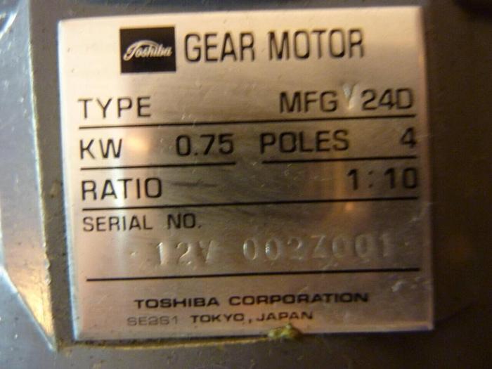 Used TOSHIBA 1 HP Induction Motor SBV-080-075L USED
