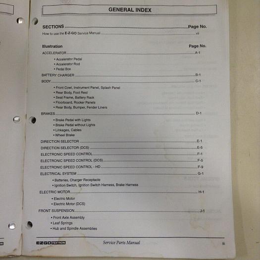 Used TEXTRON Service Parts Manual 28405-G01 #71005