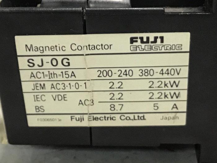 Used FUJI ELECTRIC Contactor SJ-0G #124147