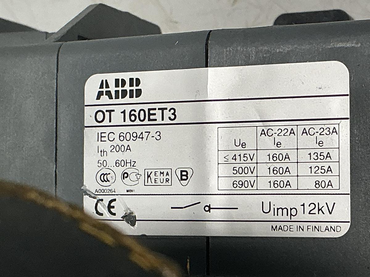 Used ABB OT 160ET3