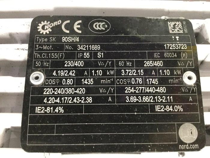 Used NORD Motor SK90SH/4 #108401