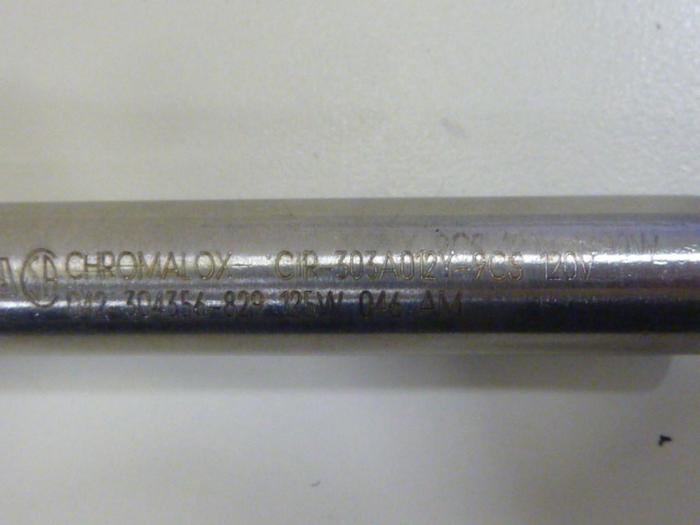 CHROMALOX 125 Watt Heating Element CIR-303A012Y-9CS #65083