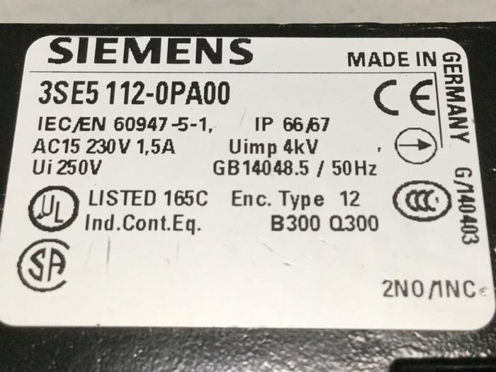 Used SIEMENS Limit Switch 3SE5 112-0PA00 #110519