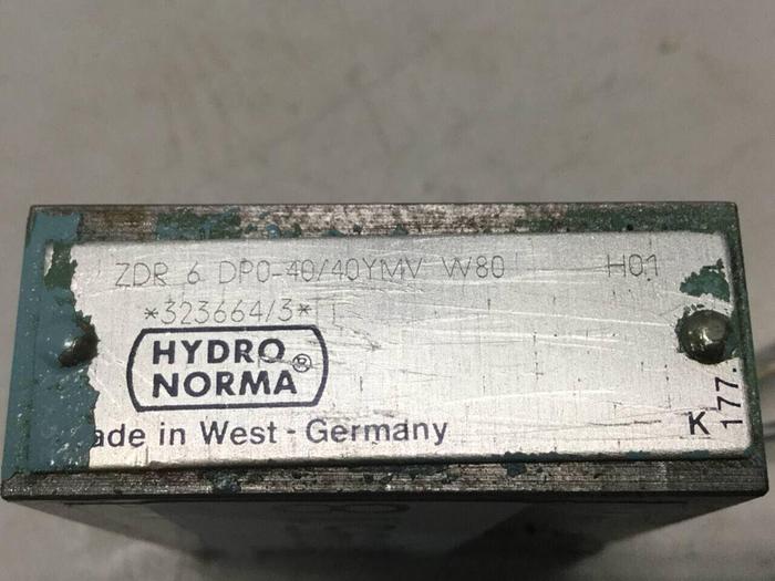 Used HYDRONORMA Valve ZDR 6 DP0-40/40YMV W80 #99518