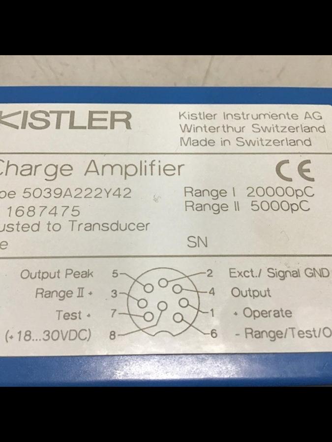 Used KISTLER INSTRUMENT Charge Amplifier 5039A222Y42 #138556