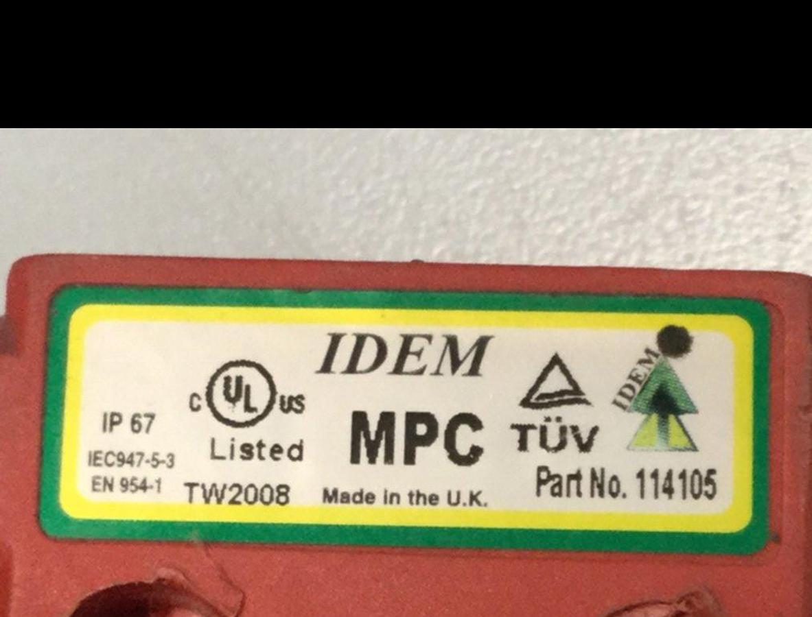 Used IDEM SAFETY SWITCHES Coded Miniature Switch 114105 USED