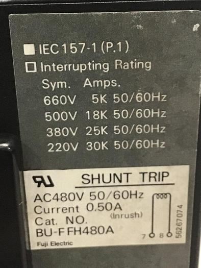 Used FUJI ELECTRIC 60 Amp Circuit Breaker BU-ESB3060 #127464