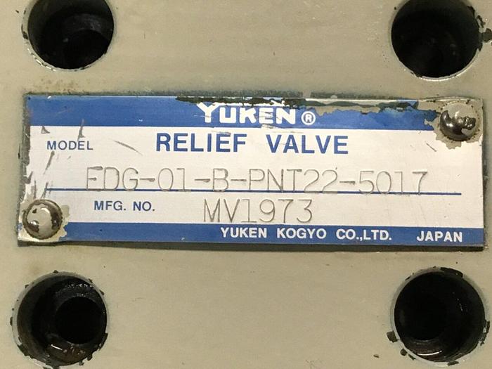 Used YUKEN Hydraulic Valve EDG-01-B-PNT22-5017 #135201