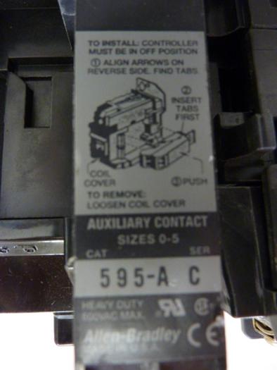 Used ALLEN BRADLEY Starter Size 1 509-BOD SER B W47 #55217