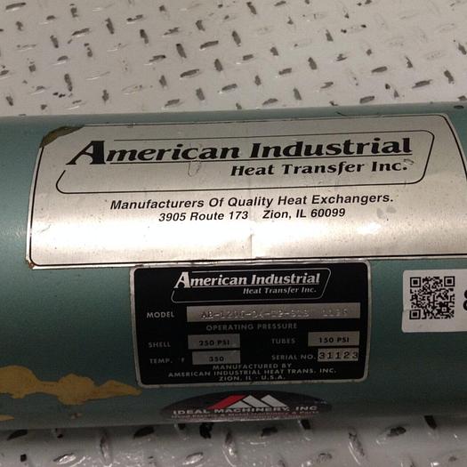 Used AMERICAN INDUSTRIAL Heat Exchanger AB-1206-D4-TP-STS 1196 Used