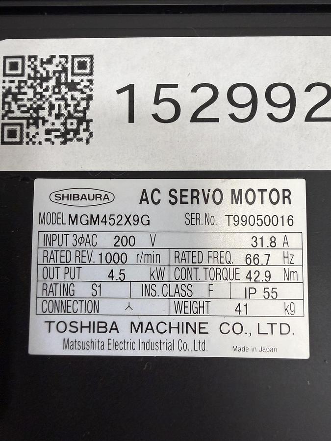 Used MATSUSHITA ELECTRIC MGM452X9G
