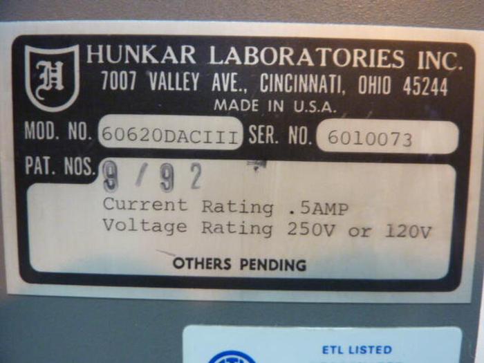 Used HUNKAR LABS Data Acquisition Controller 60620DACIII Used