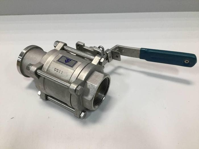 Used HUSKY 3-Piece Stainless Steel Ball Valve PN 63 #92488