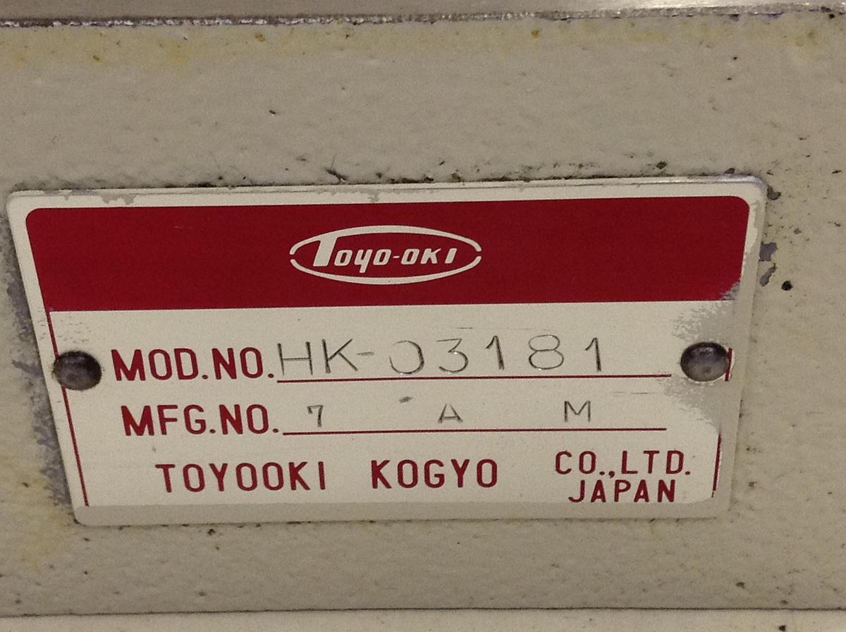 Used TOYOOKI KOGYO Valve HK-03181 USED