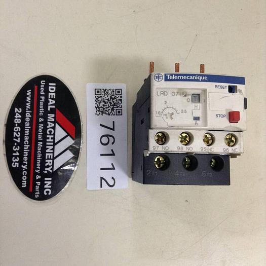 Used TELEMECANIQUE Overload Relay LRD07 #76112
