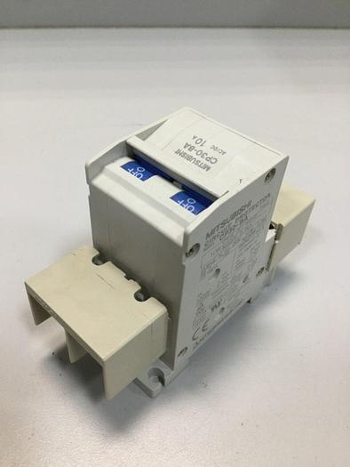 Used MITSUBISHI 10 Amp Circuit Protector CP30-BA-2P-10A #103606