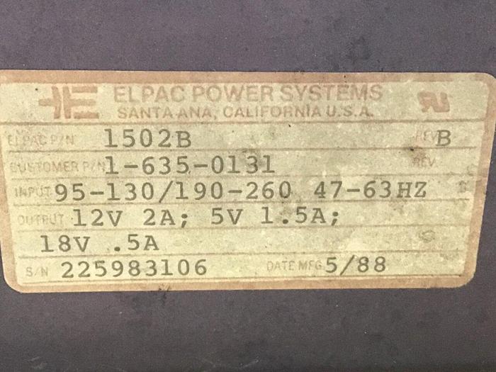 Used CINCINNATI MILACRON Power Supply 3-531-3786A #120351