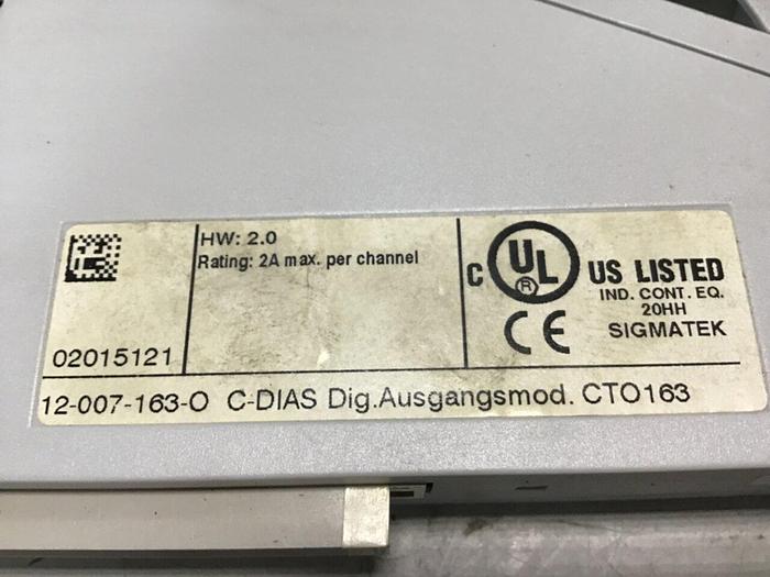 Used SIGMATEK Module 12-007-163-O CTO163 #141806