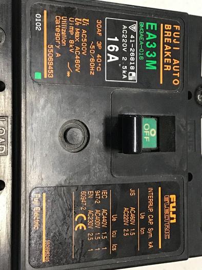 Used FUJI ELECTRIC Circuit Breaker 16 Amp EA330M-16 #119757