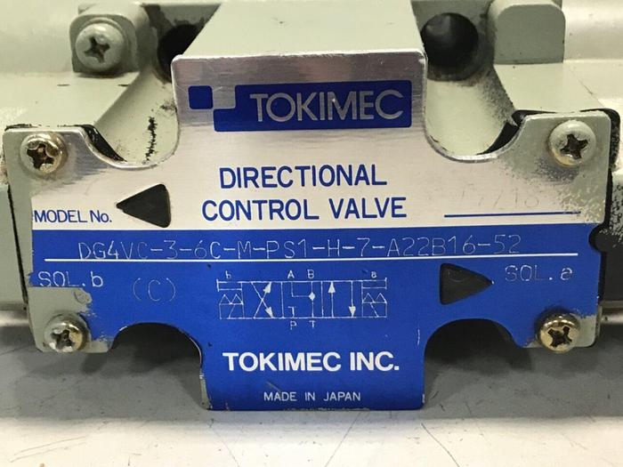 Used TOKIMEC Directional Valve DG4VC36CMPS1H7A22B1652 #137545