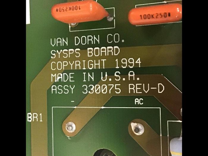 Used VAN DORN Power Supply 330075 USED