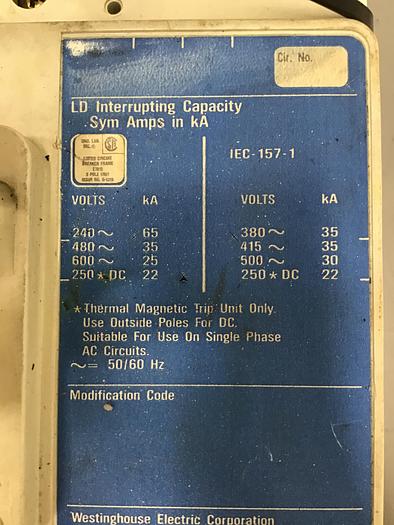 Used WESTINGHOUSE LD3600F