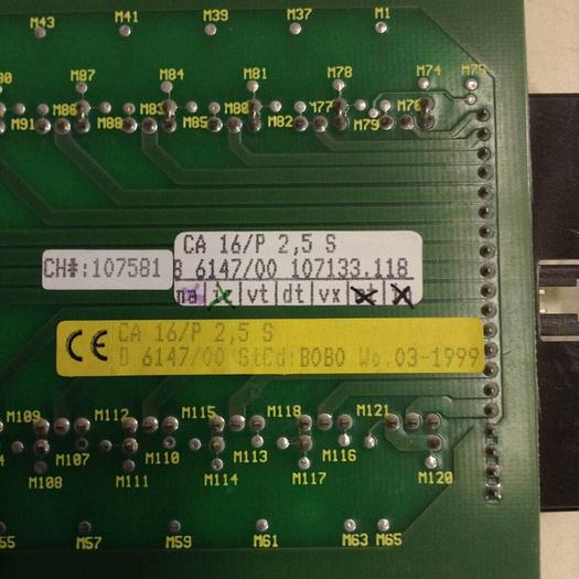 Used BACHMANN ELECTRONIC Output Card CA16/P2.5S E06149/00 003 USED