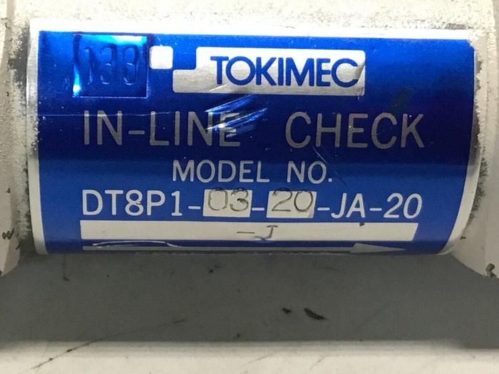 Used TOKIMEC Check Valve DT8P1-03-20-JA-20 #126639