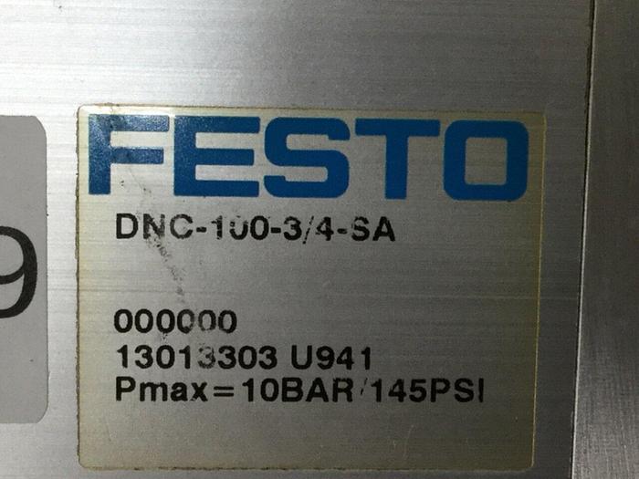 Used FESTO Pneumatic Cylinder DNC-100-3/4-SA #109599