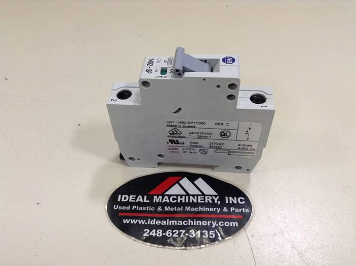 Used ALLEN BRADLEY 6 Amp Circuit Breaker 1492-SP1C060 SER C #75169