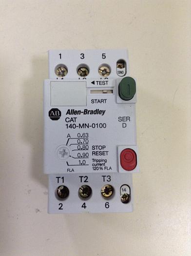 Used ALLEN BRADLEY Manual Motor Starter 140-MN-0100 SER D #79597