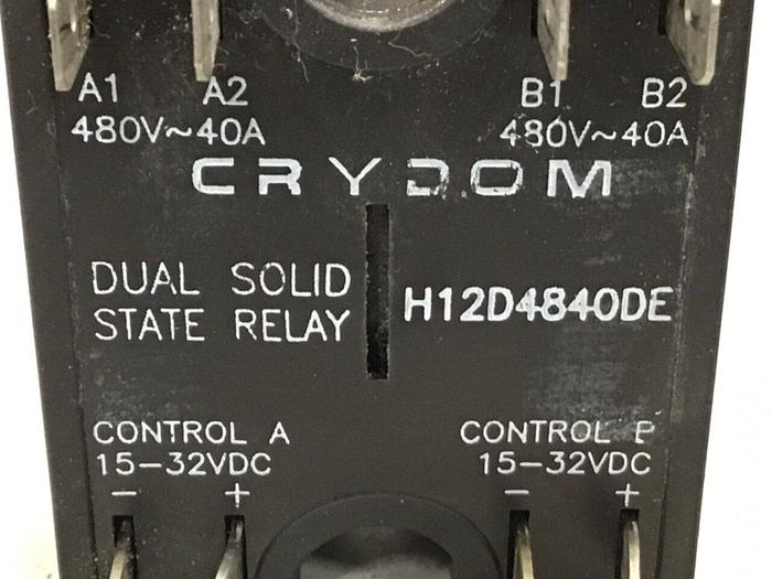 Used CRYDOM Dual Solid State Relay H12D4840DE #122508