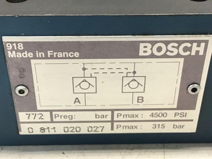 Used BOSCH Check Valve 0 811 020 027 Used