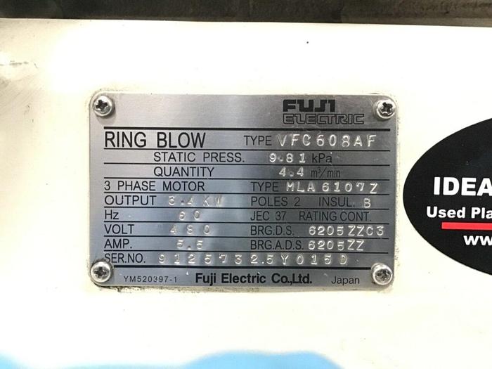 Used FUJI ELECTRIC Ring Blow Motor VFC608AF Used