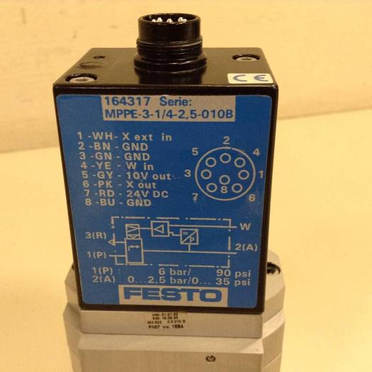 Used FESTO Proportional Pressure Regulator MPPE-3-1/4-2,5-010B #69254