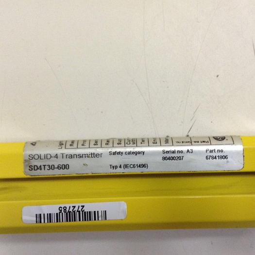 Used LEUZE Light Curtain Transmitter SD4T30-600 #77652