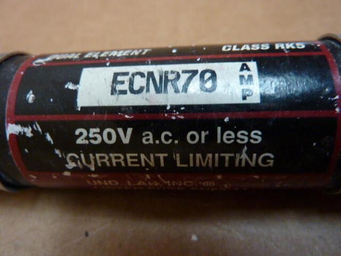 Used BULLET 70 Amp Fuse ECNR-70 #27001