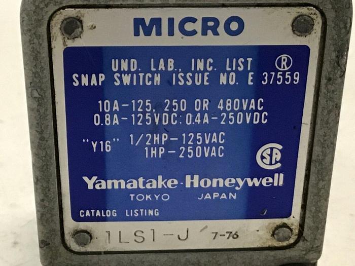 Used YAMATAKE Micro Limit Switch 1LS1-J #122150