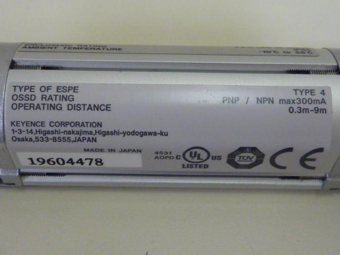 KEYENCE CORP Light Curtain Transmitter SL-C08H-R #52488