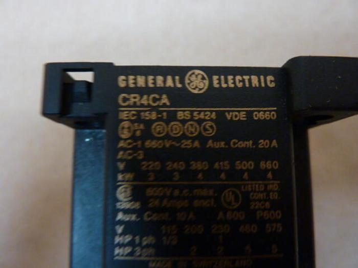 Used GENERAL ELECTRIC / GE Contactor CR4CA #27190