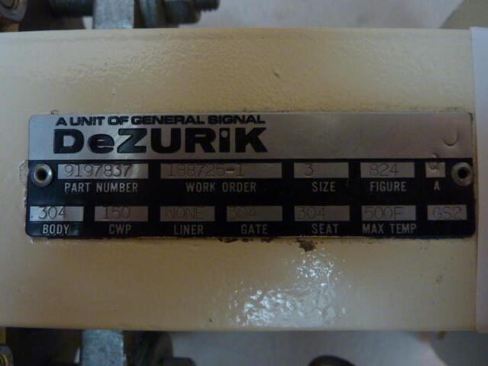 Used DEZURIK Knife Valve 9197837 #39001