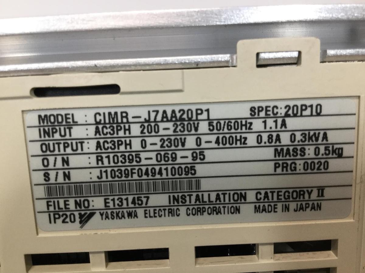 Used YASKAWA VS Mini J7 Inverter CIMR-J7AA20P1 Used