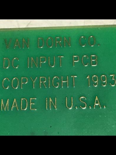 Used VAN DORN DC Input Board 330037 PC330-037 Used