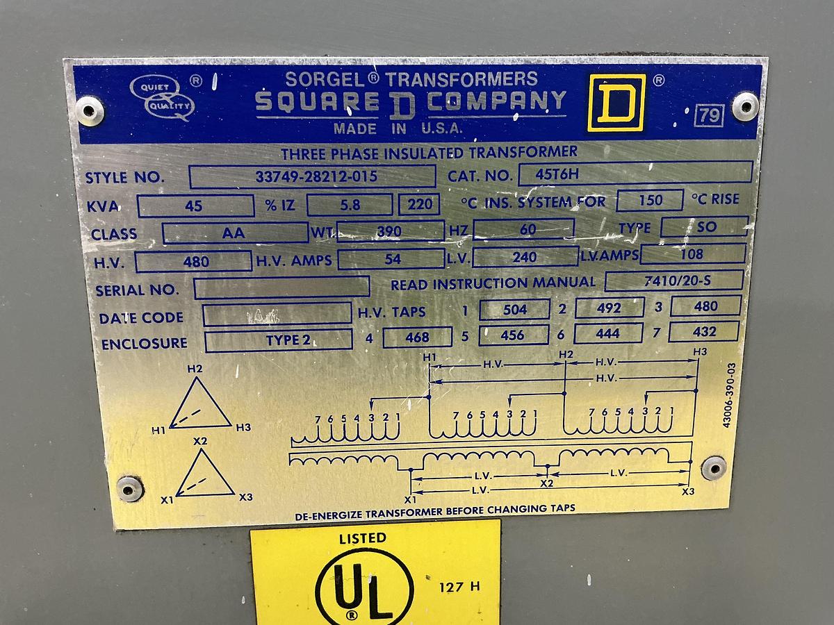 Used Sorgel Transformers 33749-28212-015