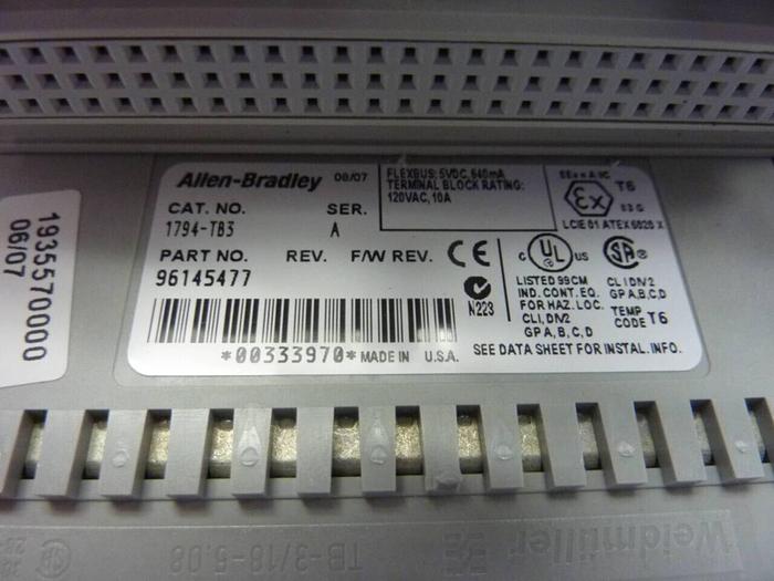 Used ALLEN BRADLEY I/O Module 1794-OB16 SER A #49464