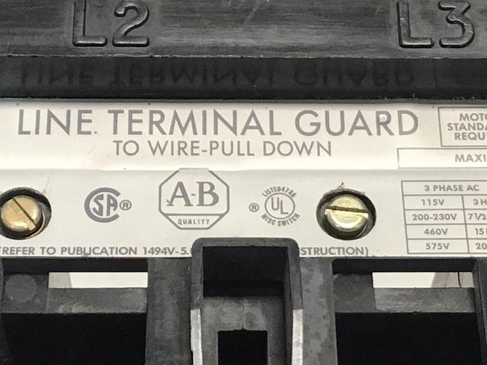 Used ALLEN BRADLEY Disconnect Switch 1494V-DS30 #134061