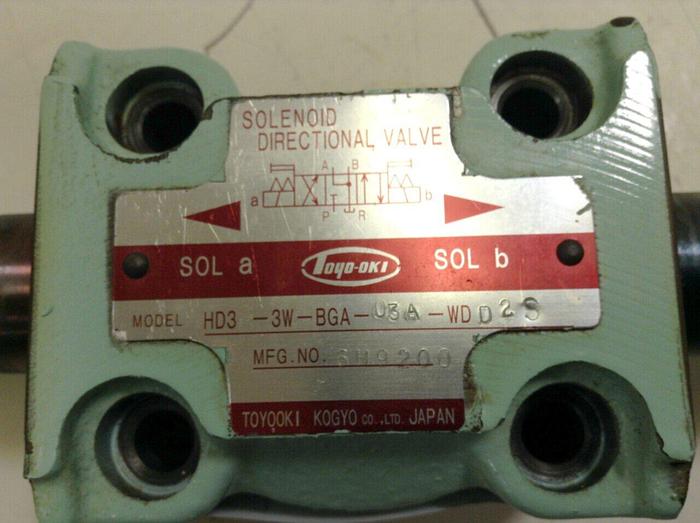 Used TOYOOKI KOGYO Solenoid Directional Valve HD3-3W-BGA-03A-WDD2S #87063