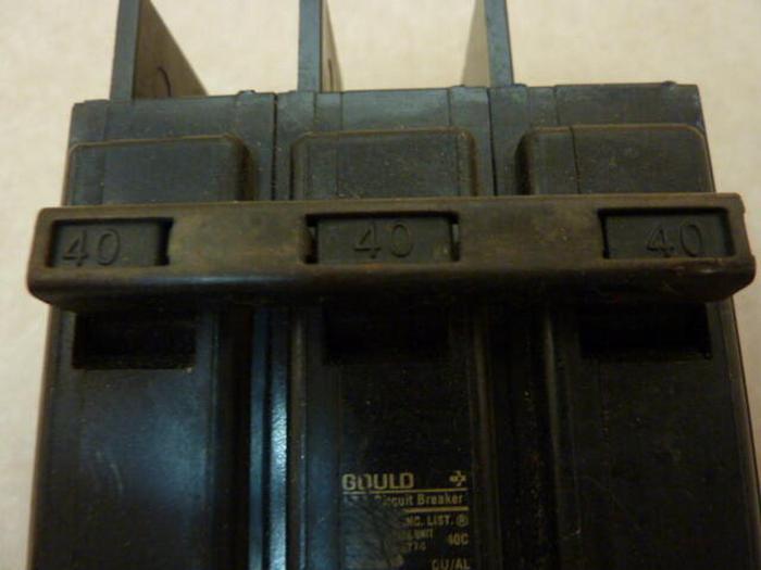 Used GOULD 40 Amp Circuit Breaker EQB340 #27713